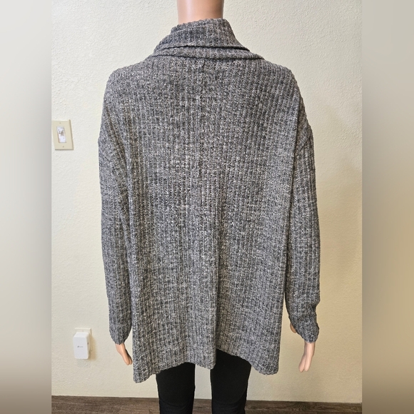 ANTHROPOLOGIE MAEVE OVERSIZED COWL NECK RIBBED KNIT SWEATER TOP GRAY Sz … - Picture 8 of 10